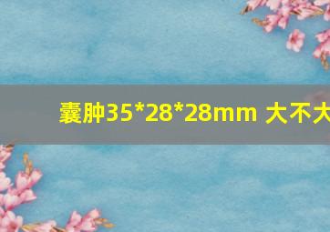 囊肿35*28*28mm 大不大